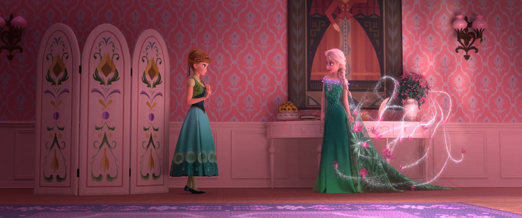 Anna e Elsa em cena do curta Frozen: Febre Congelante (Foto: Divulgação/Disney).